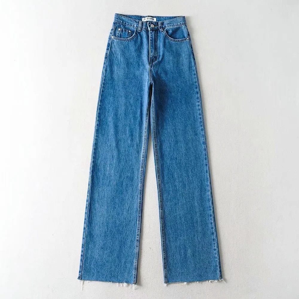 Harajuku Boyfriend Long High Waist Baggy Jeans