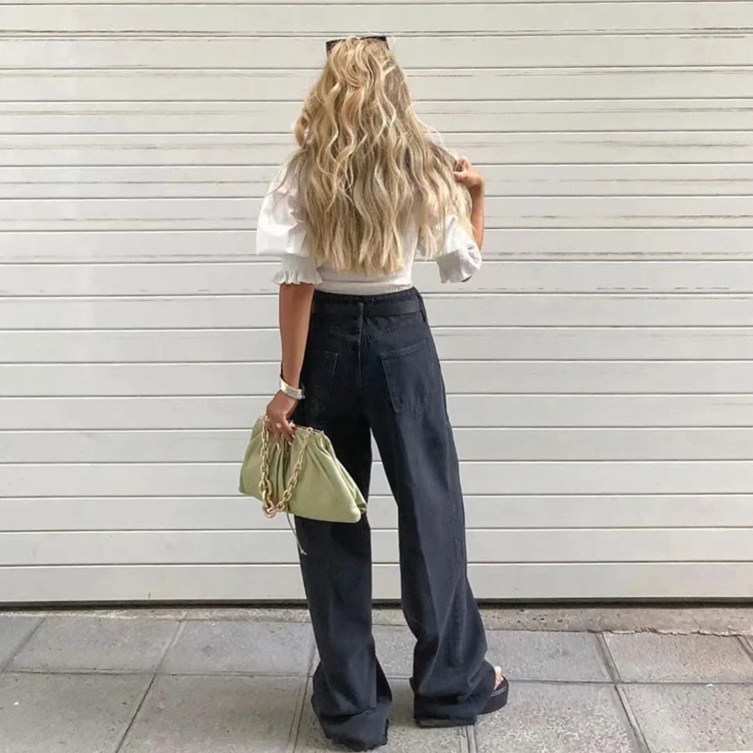 Harajuku Boyfriend Long High Waist Baggy Jeans