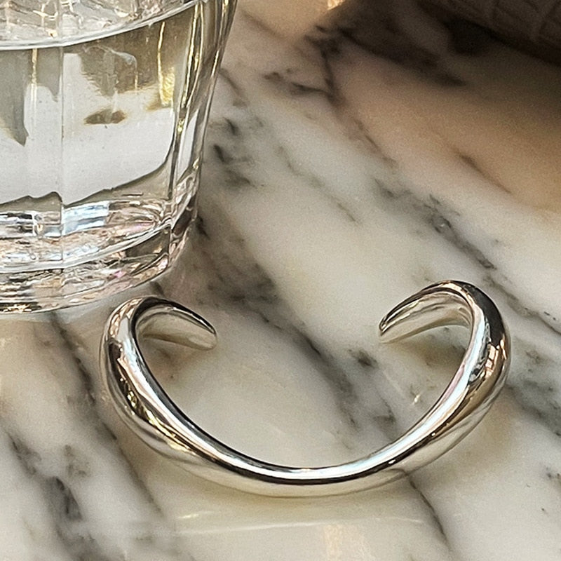 Liquid Metal Modern Cuff Bracelet