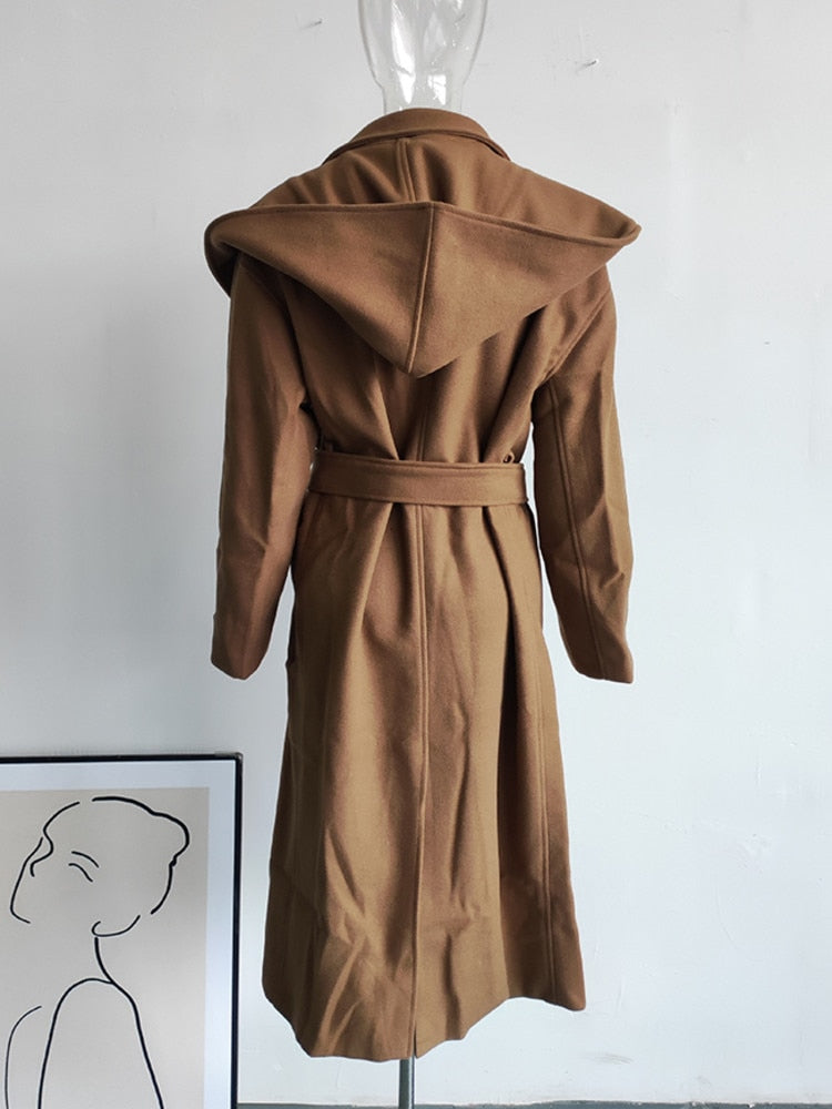 Korean Turndown Collar Long Sleeve Loose Over Coat