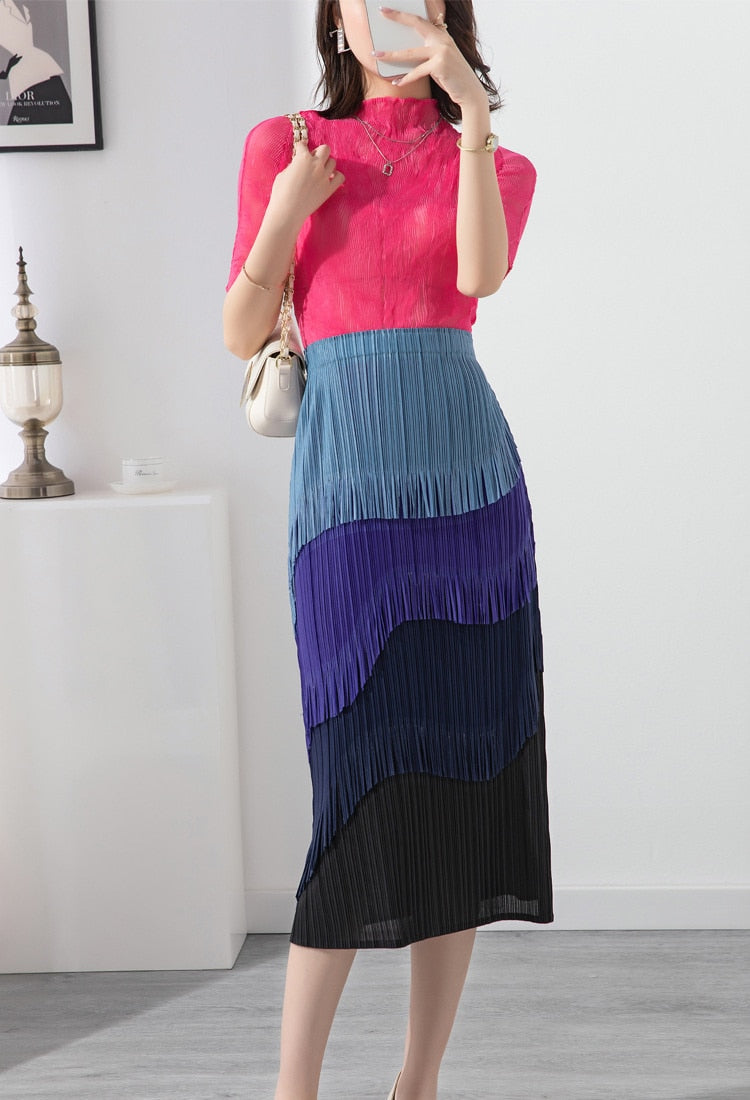 Fringe Tassel Multi Color Skirt