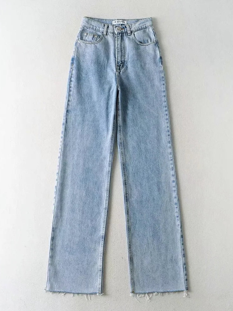 Harajuku Boyfriend Long High Waist Baggy Jeans