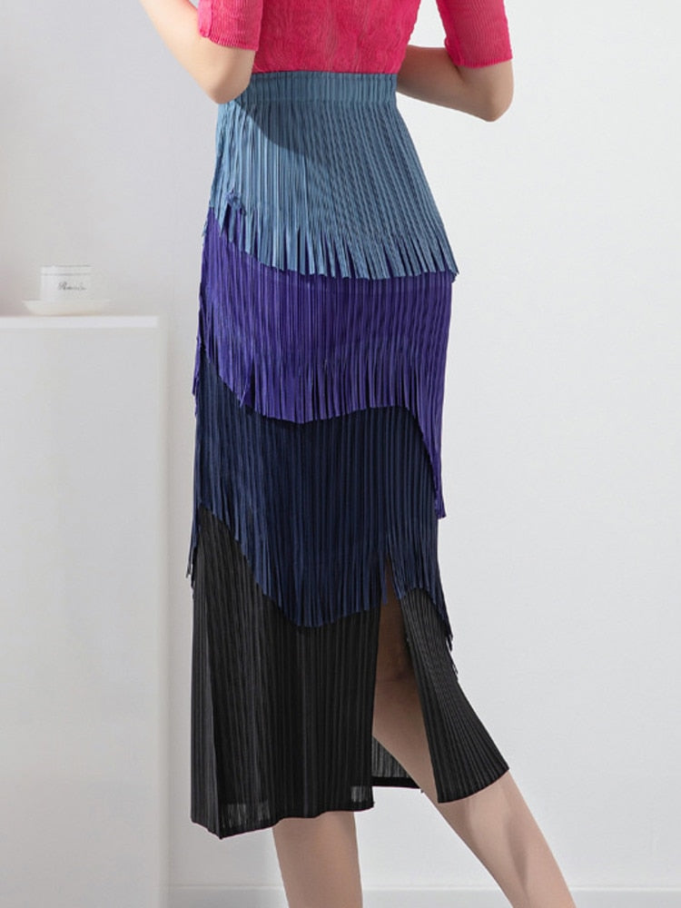 Fringe Tassel Multi Color Skirt