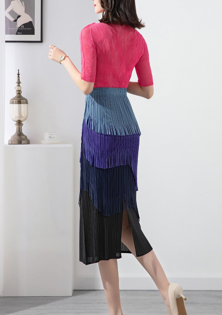 Fringe Tassel Multi Color Skirt