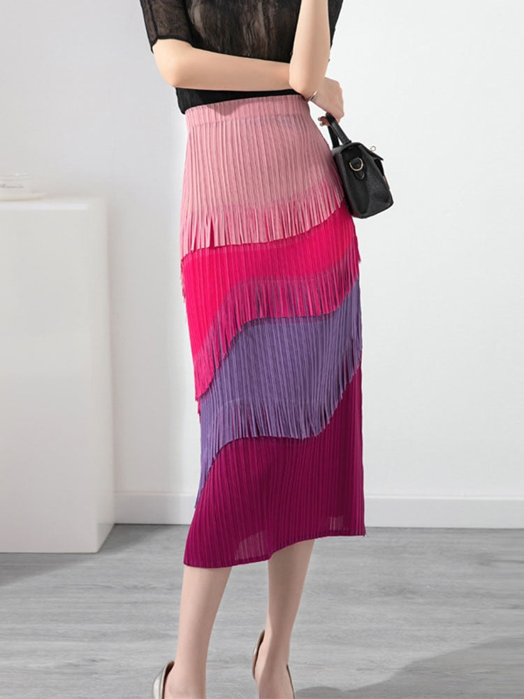 Fringe Tassel Multi Color Skirt