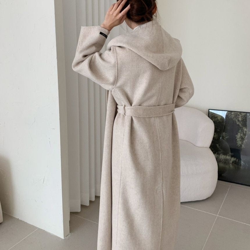 Korean Turndown Collar Long Sleeve Loose Over Coat