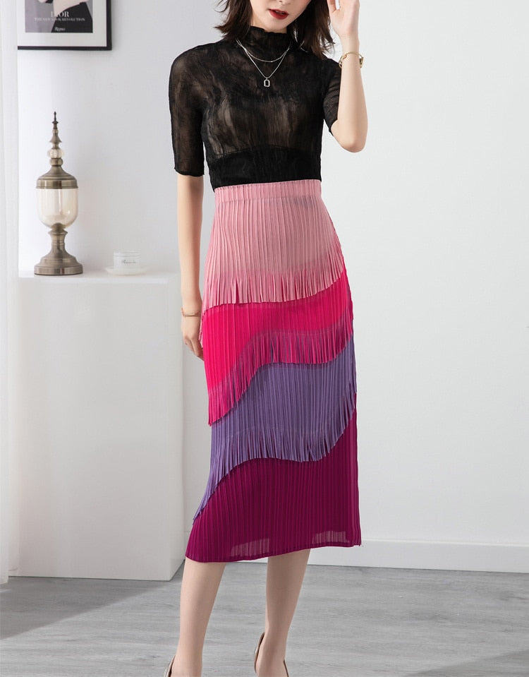 Fringe Tassel Multi Color Skirt