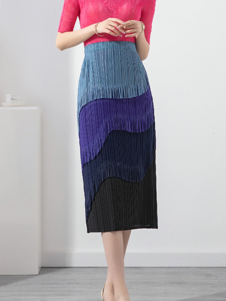 Fringe Tassel Multi Color Skirt