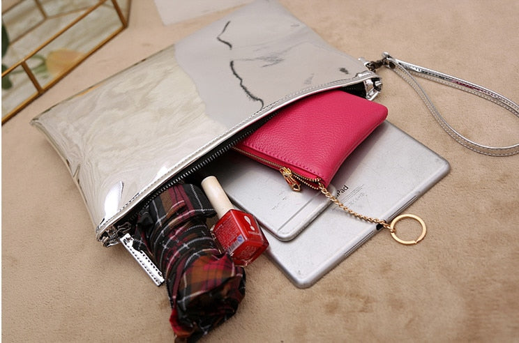 Laser Holographic Women Envelope Luxury Clutch