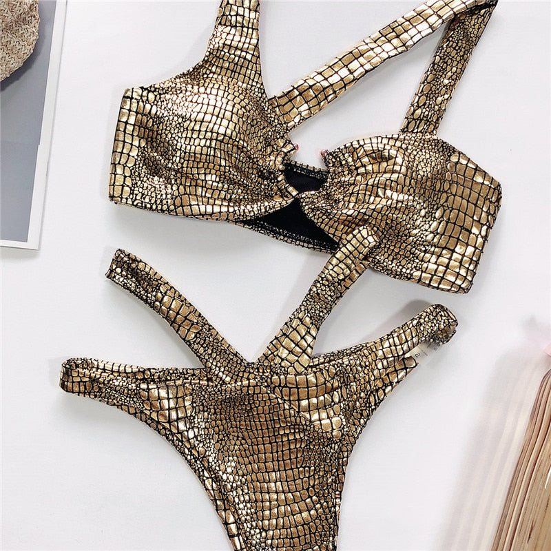 Vigorashley Snake Bikini Swimsuit