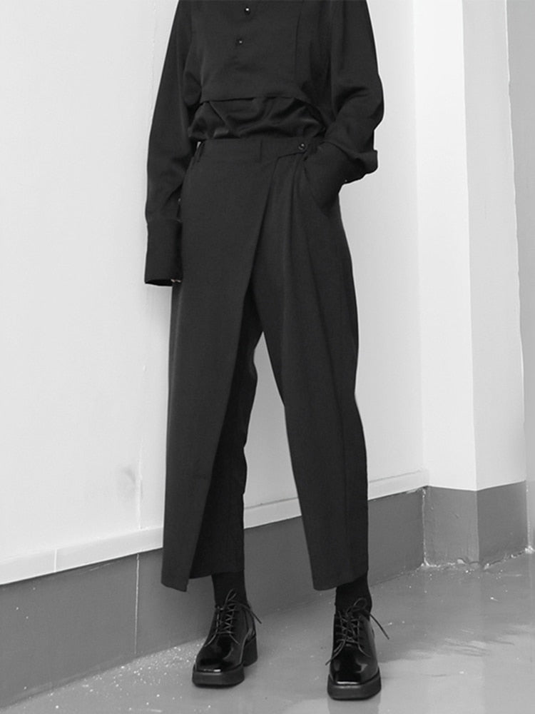 Tokyo Modern Black Wrap Trouser Pants