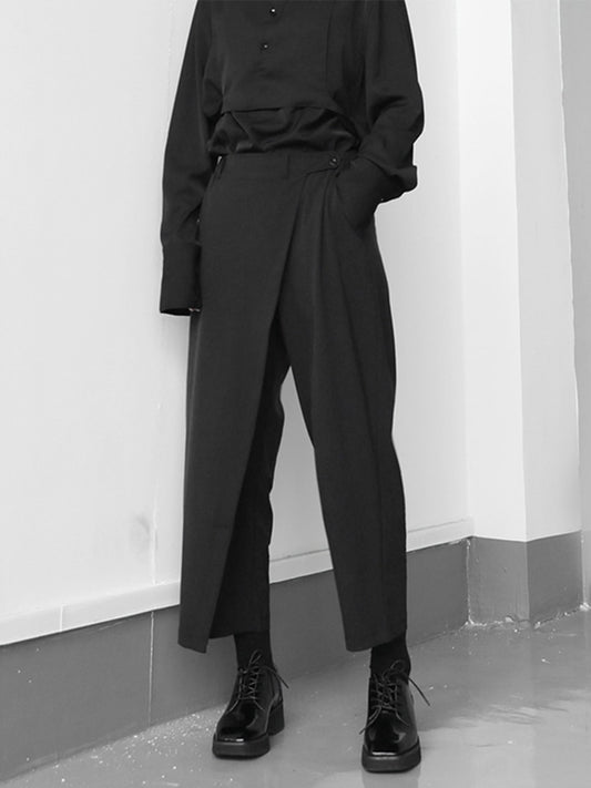 Tokyo Modern Black Wrap Trouser Pants