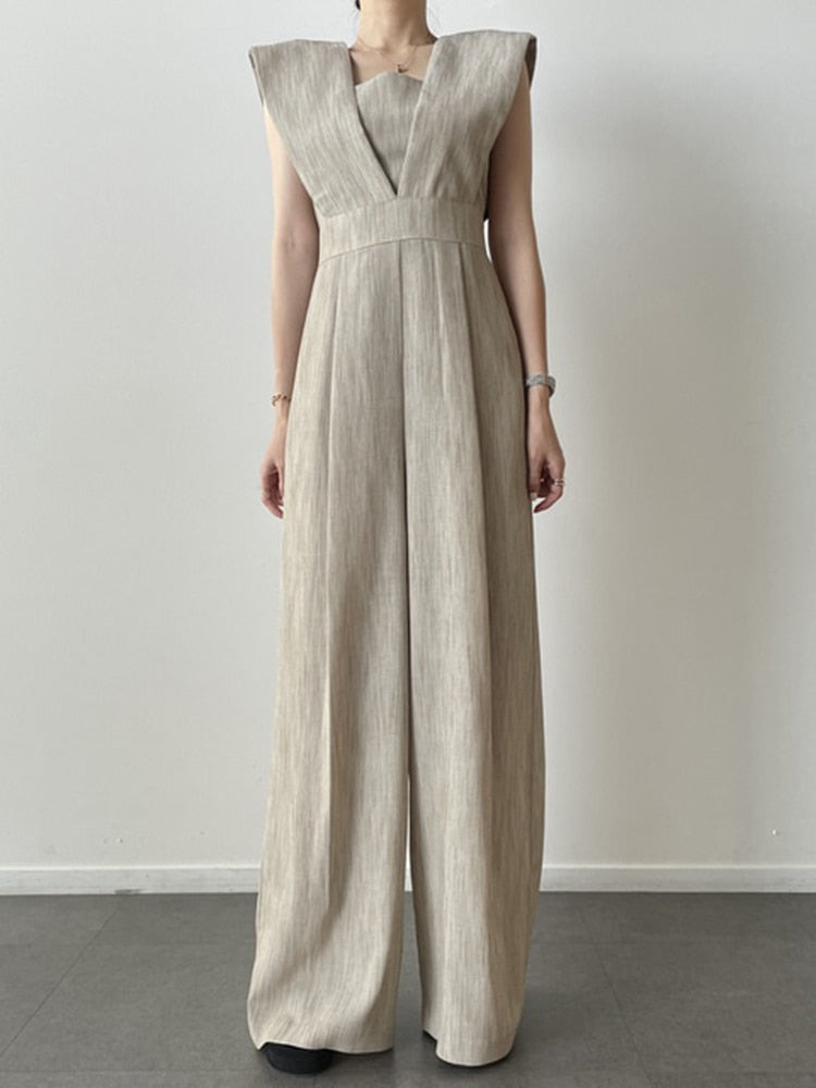 Aja Modern Linen Jumpsuit