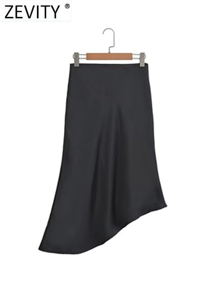 Paris Silk Style Button Skirt