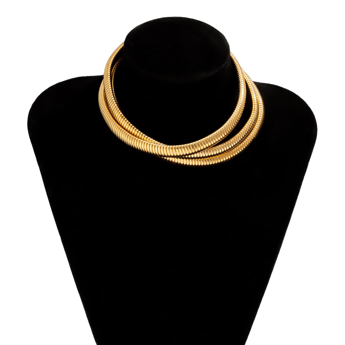 Magna Multilayer Metal Choker Necklace