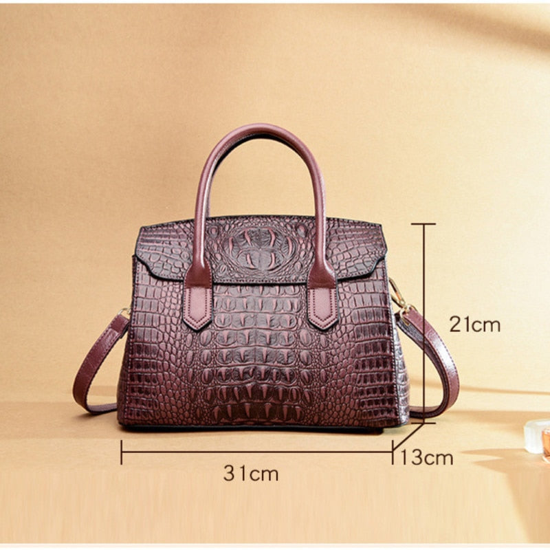 Milan Crocodile Style Shoulder Bag