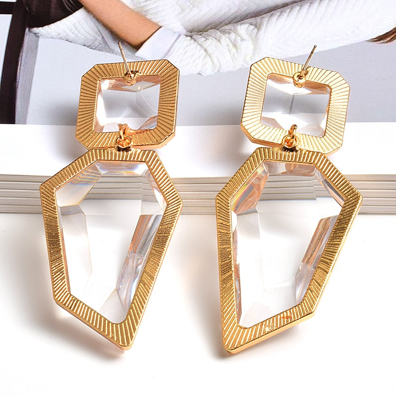 Alluring Resin Drop Earrings