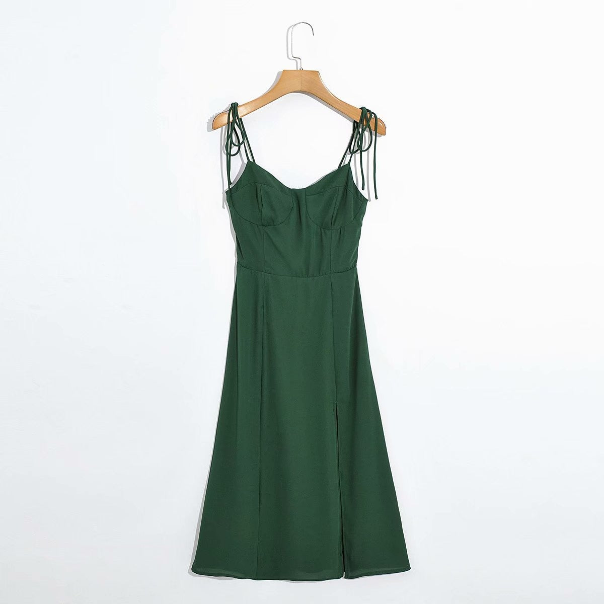 Emerald Chic Slit Dress