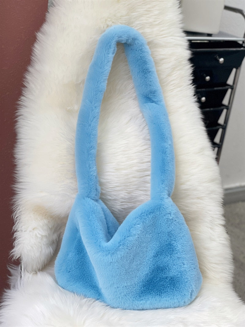 Fluffy Faux Fur Shoulder Bag