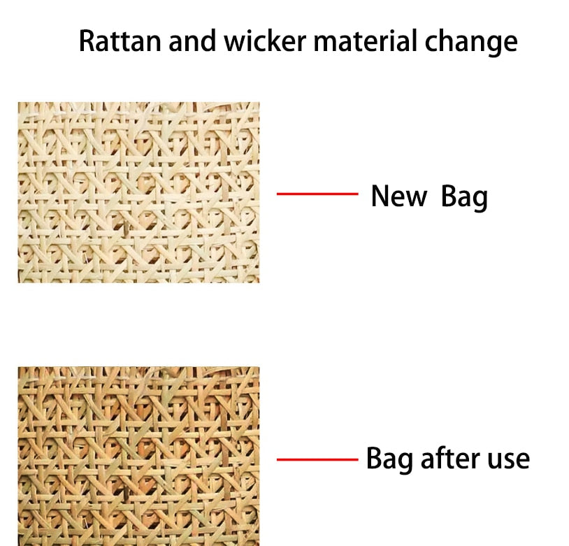 Rattan Wicker Conch Shoulder Bags