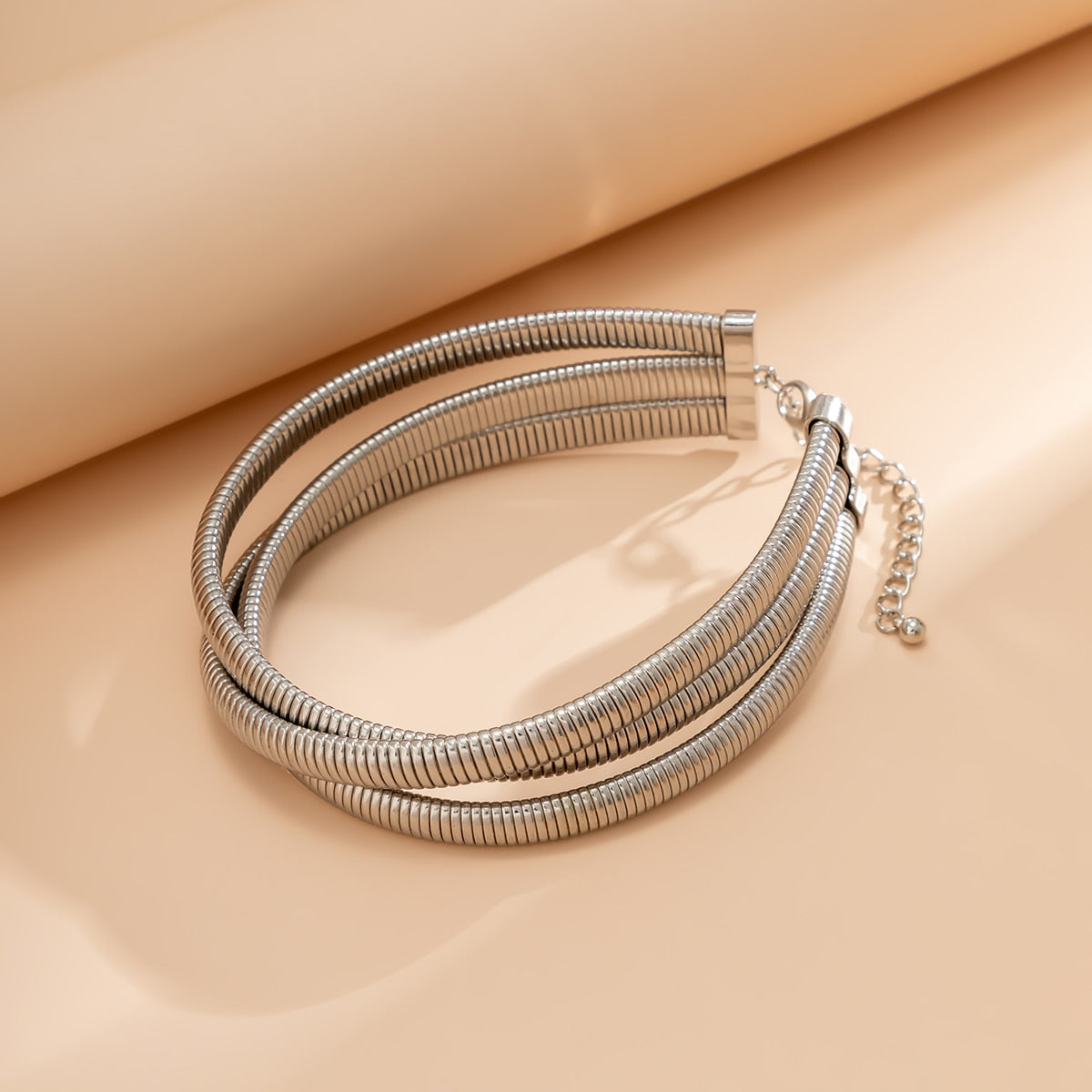 Magna Multilayer Metal Choker Necklace