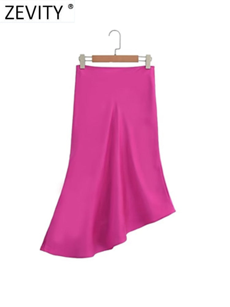 Paris Silk Style Button Skirt