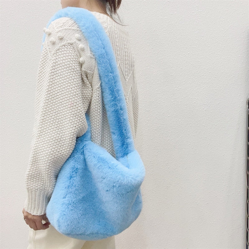 Fluffy Faux Fur Shoulder Bag