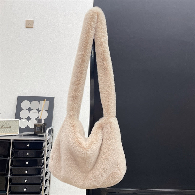 Fluffy Faux Fur Shoulder Bag