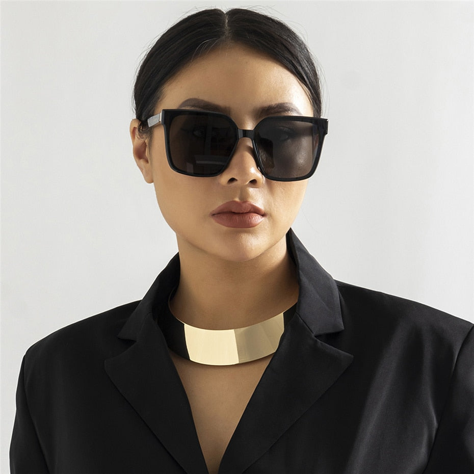 Cleo Chic Chocker Metal Collar Necklace