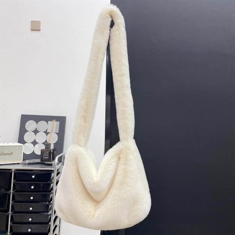 Fluffy Faux Fur Shoulder Bag