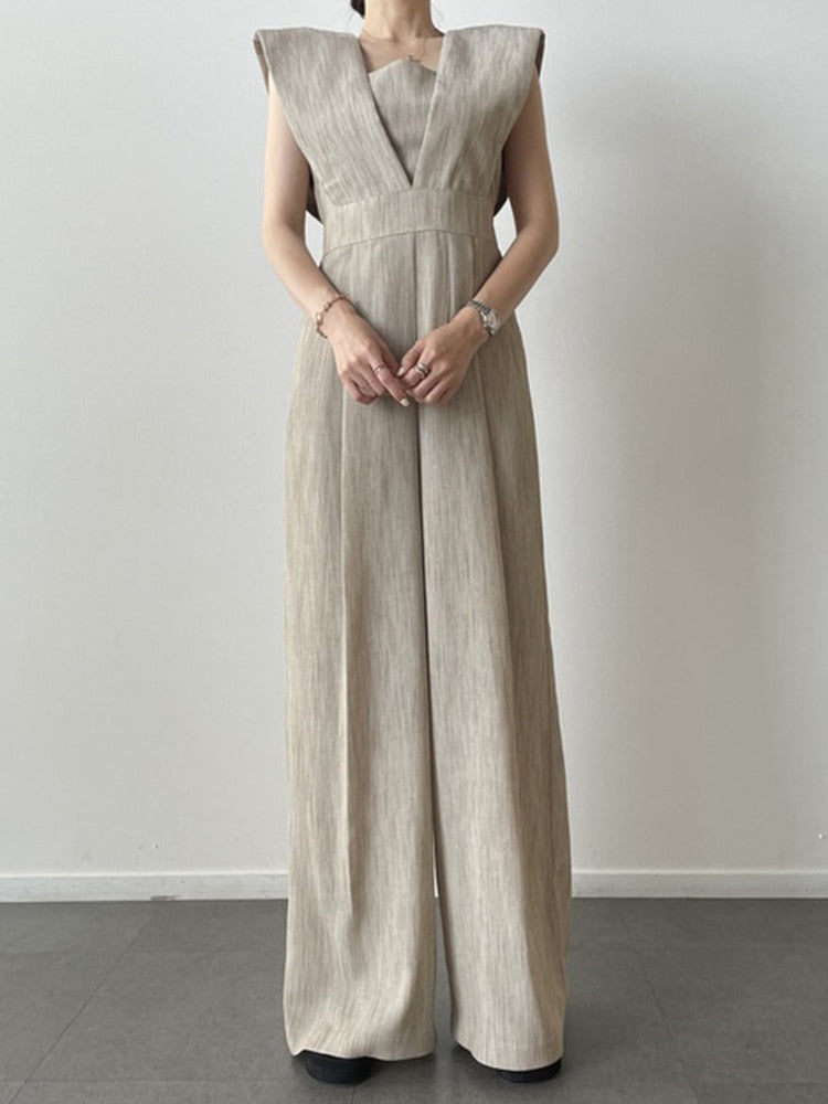 Aja Modern Linen Jumpsuit