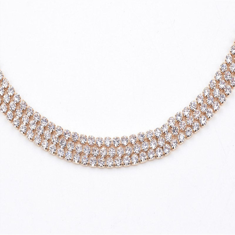 European Wild Crystal Rhinestone Necklace