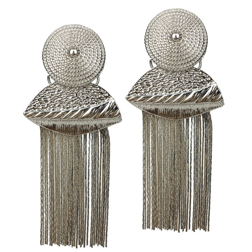 Fanfair Metal Tassel Earrings