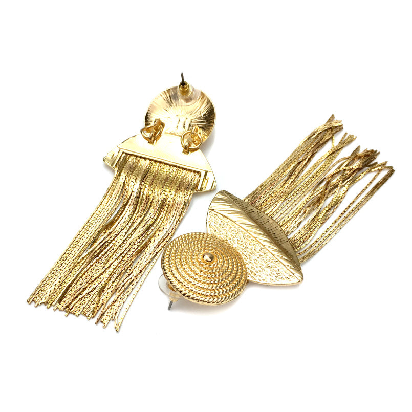 Fanfair Metal Tassel Earrings