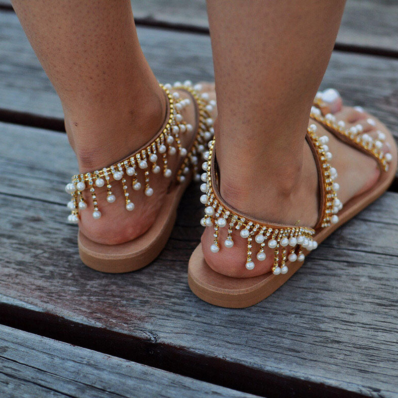 Pretty Pearl Accent Sandals