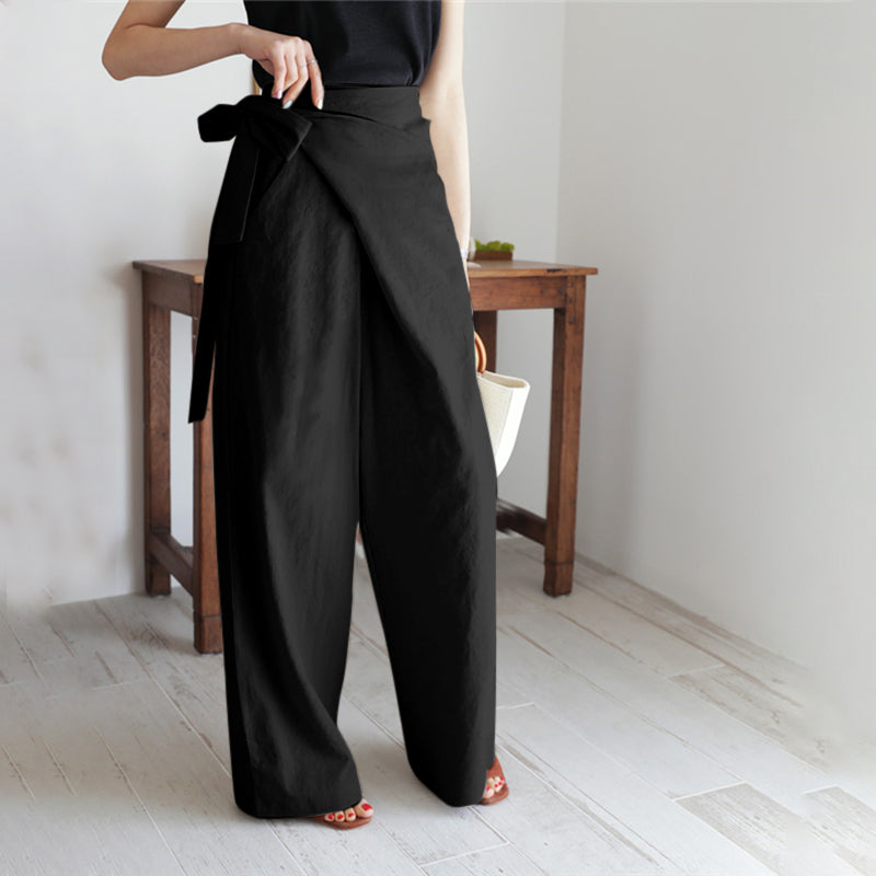 Belize Linen Wide-leg Long Trousers