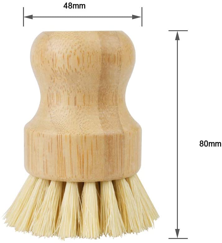 Sisal Bamboo Dish Scrub Brushes