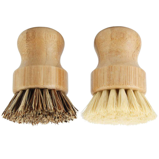 Sisal Bamboo Dish Scrub Brushes