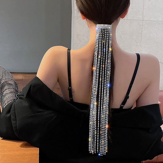 FYUAN Shine Full Long Rhinestone Hairpin