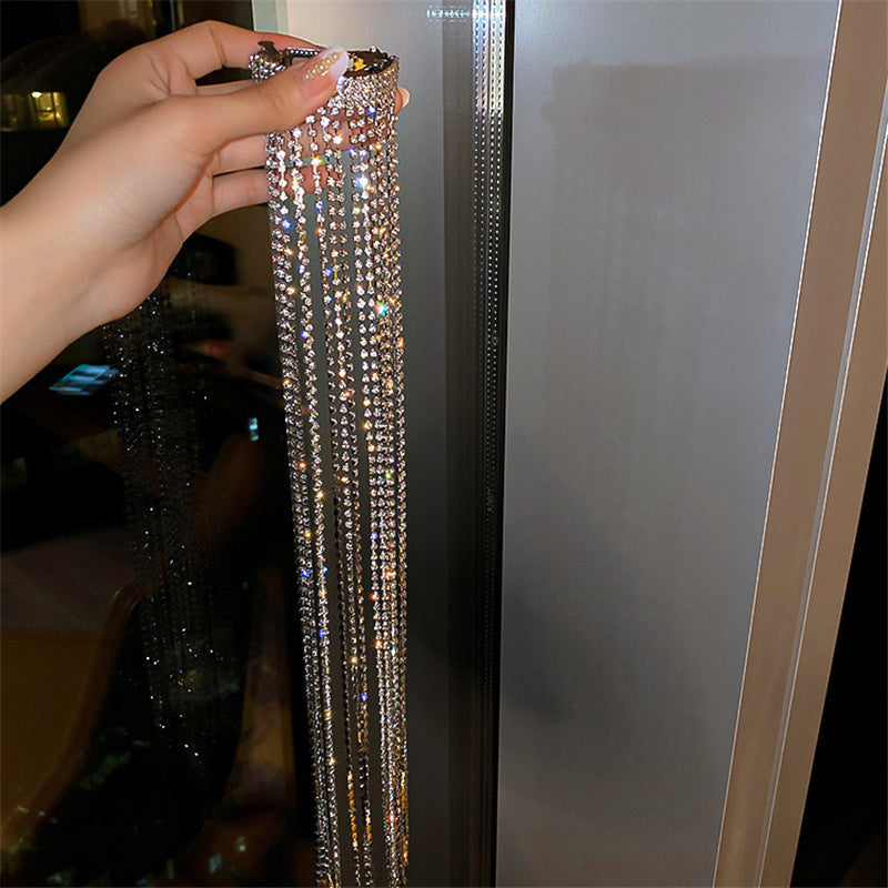 FYUAN Shine Full Long Rhinestone Hairpin