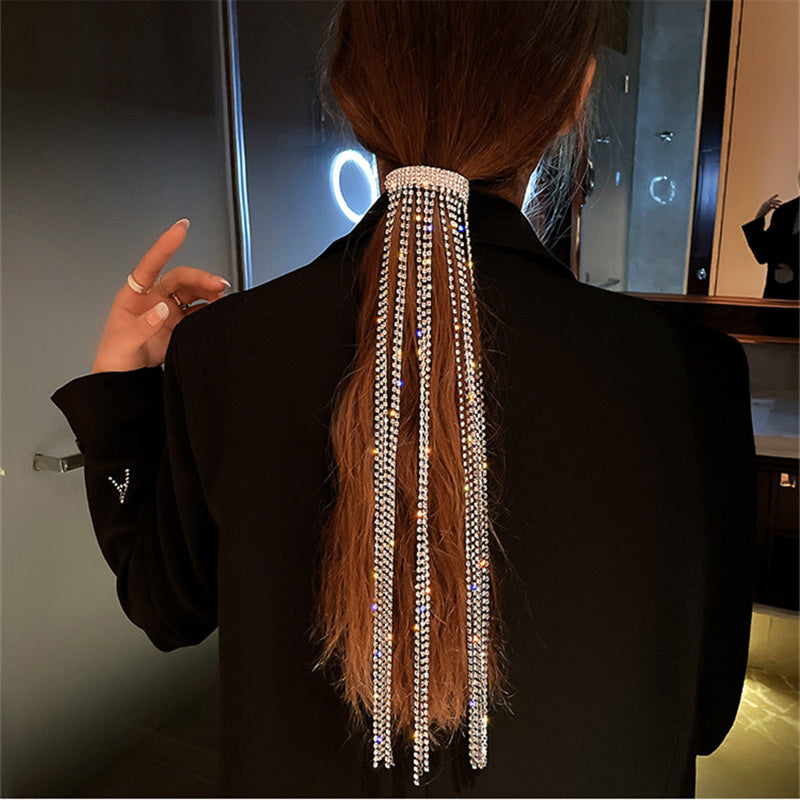 FYUAN Shine Full Long Rhinestone Hairpin