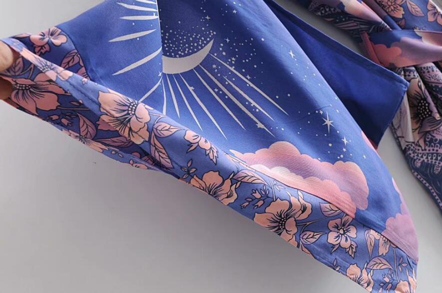 Space Moon Short Robe