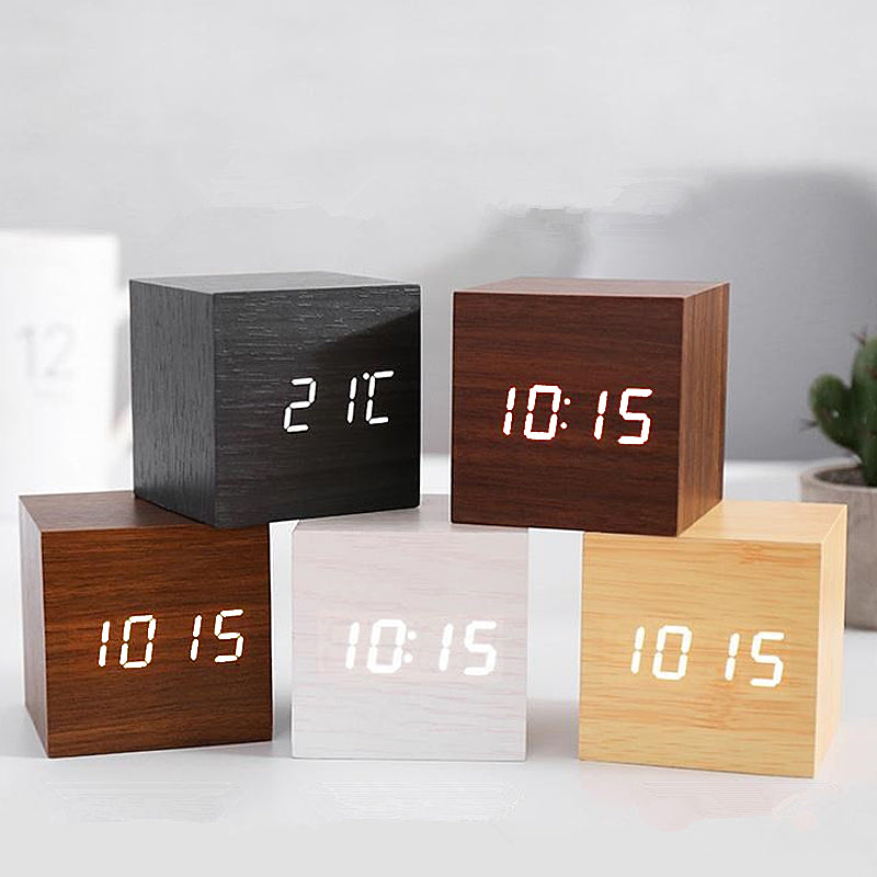 Modern Voice Controlled Box USB/AAA LED Clock