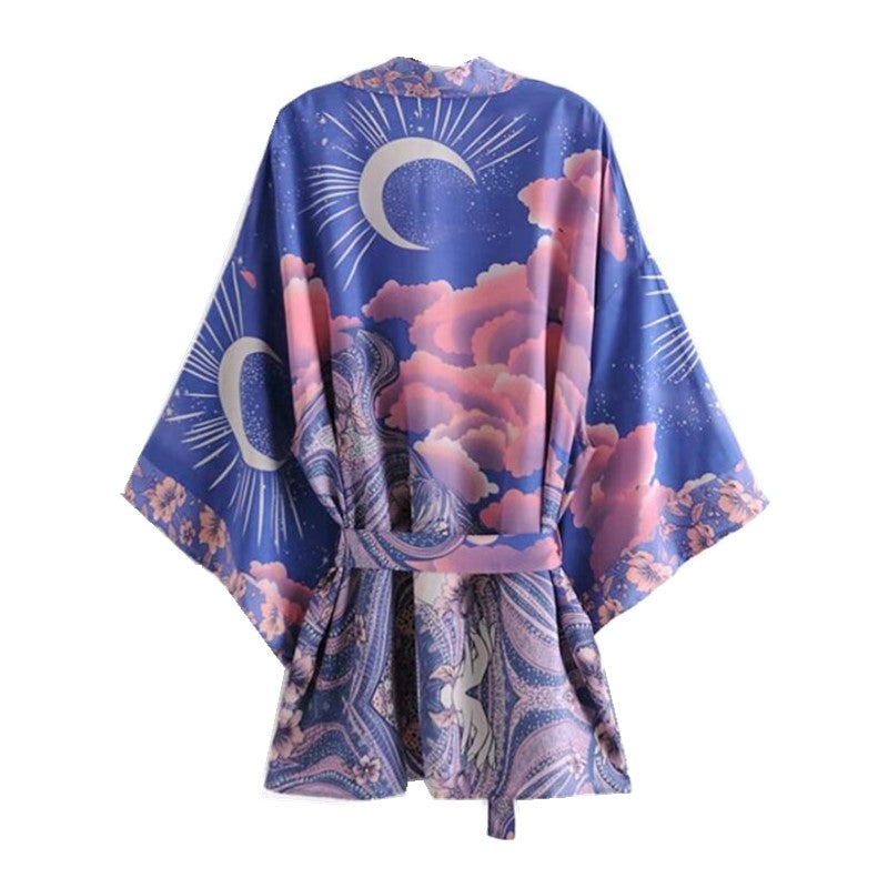 Space Moon Short Robe