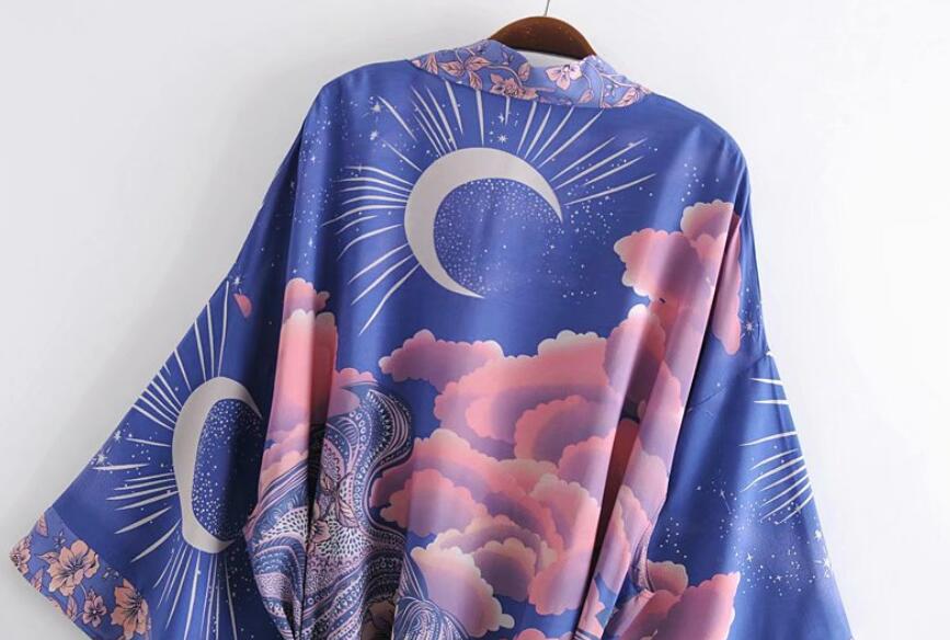 Space Moon Short Robe