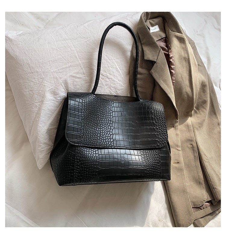 Crocodile Pattern Tote Handbag