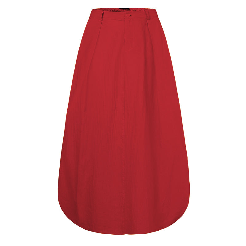 ZANZEA High Waist Solid Skirt