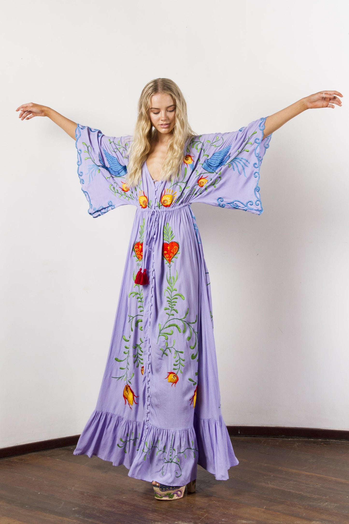 Jastie Embroidered Women Maxi Dress