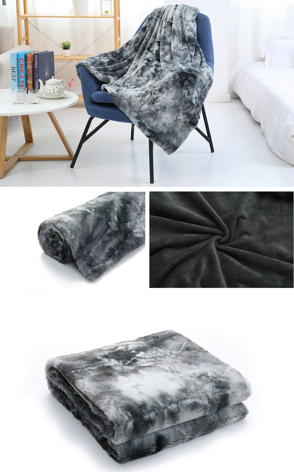 Super Soft Faux Fur Throw Blanket