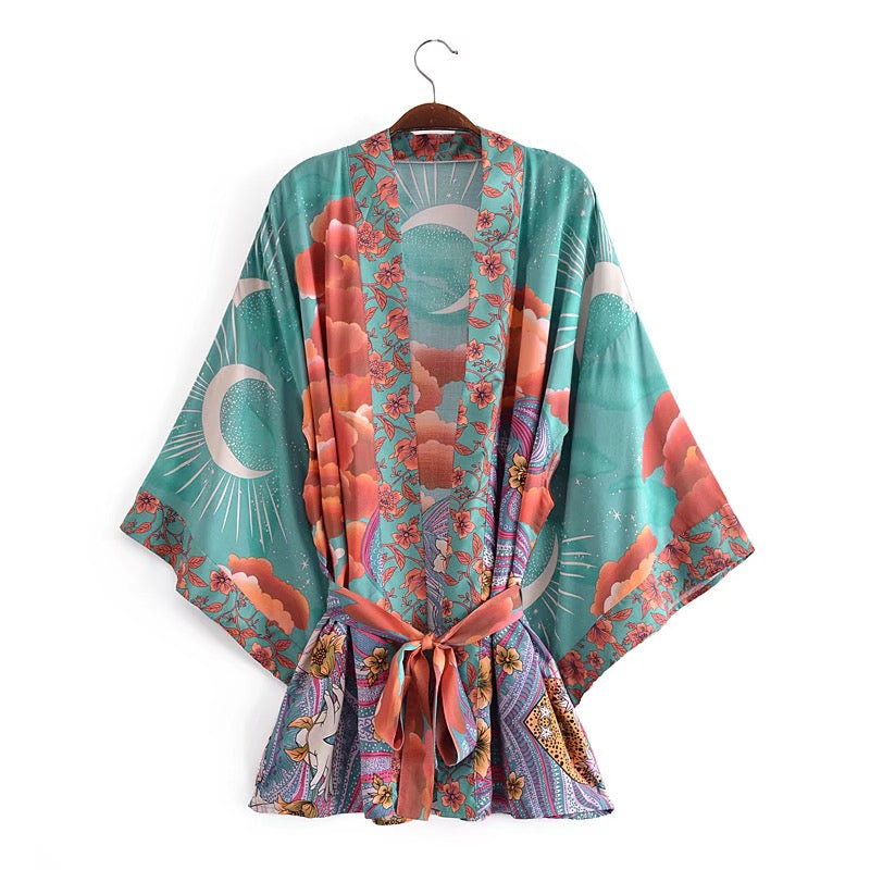 Space Moon Short Robe